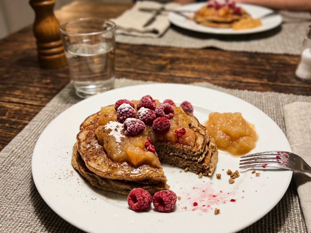 Apfel-Buchweizen Pancakes