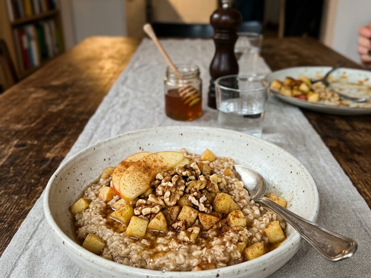 Apfel-Zimt-Porridge