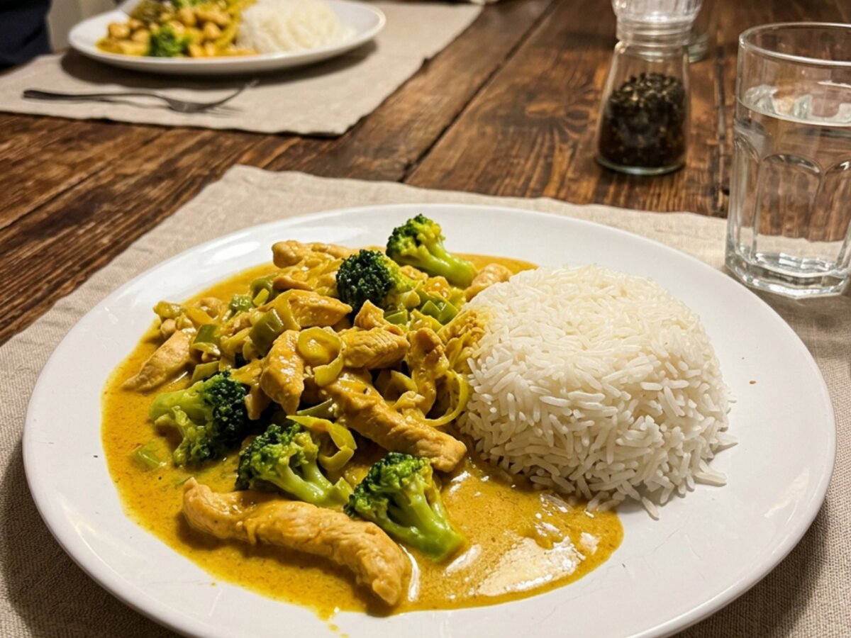 Curry-Hähnchen mit Reis