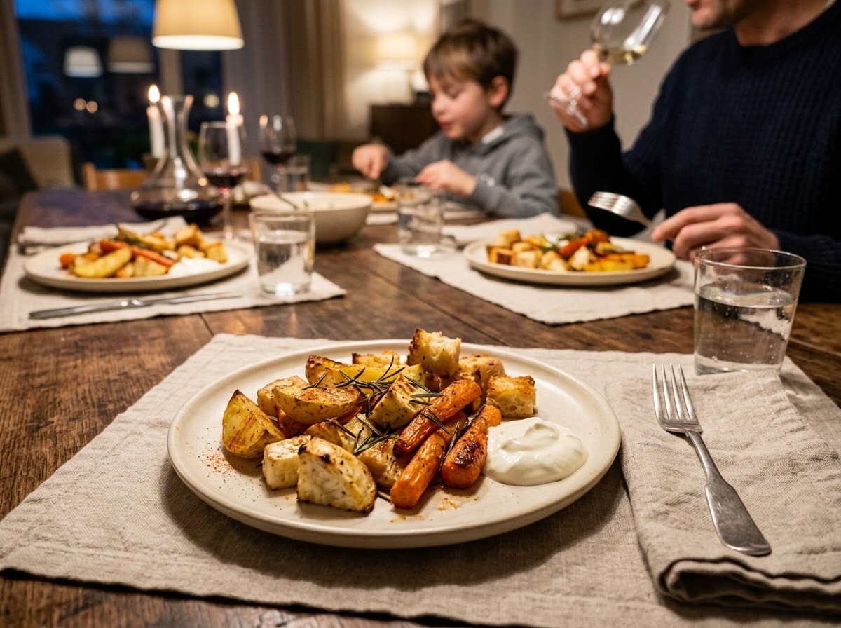 Ofengemüse mit Crème fraîche